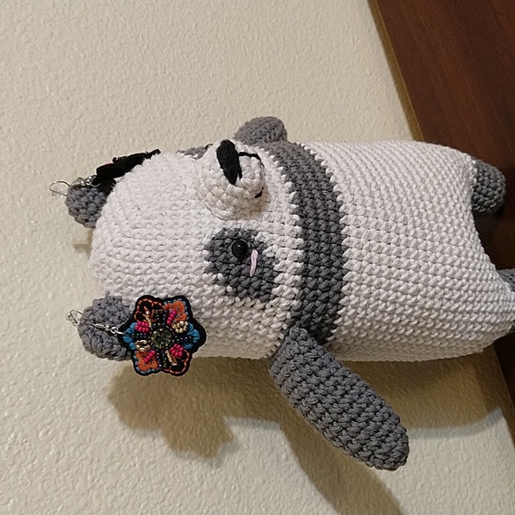 Embroidered Beaded Statement Earrings - Picture 4 of 4